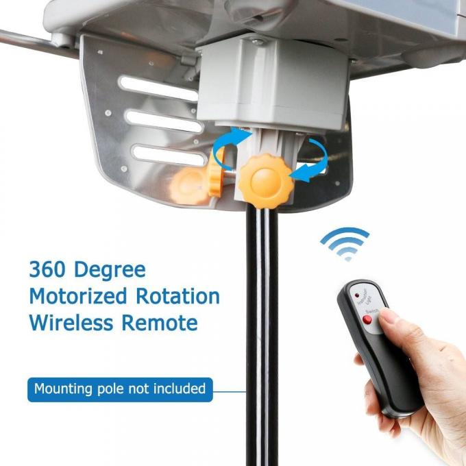 150 Mil 360 Derece Döndürme UHF VHF Dış Mekan Yagi TV Anteni 2