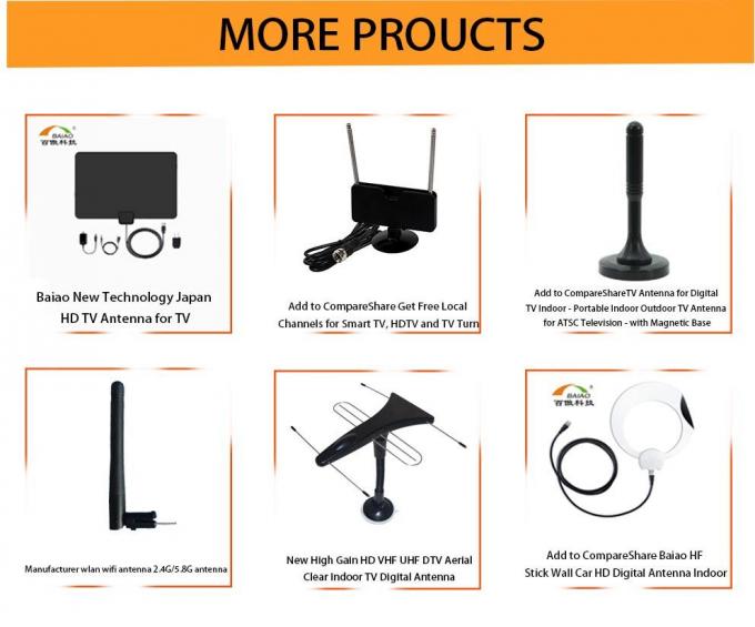 UHF 470 - 862MHz 100 Mil Manyetik Tabanlı Dijital TV Anteni 4