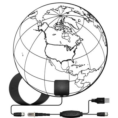 Küresel Dijital İç Mekan Dış Mekan Hdtv Anteni 20dB 75 Ohm Empedans