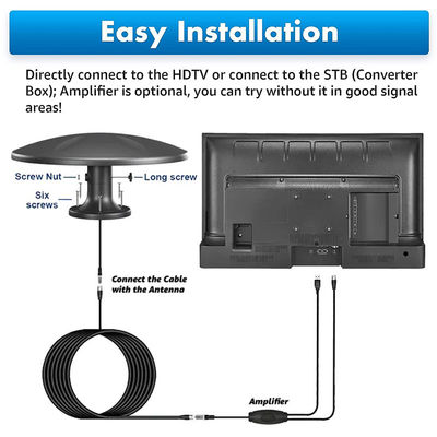 Smart TV hava 360'lık alım sinyali Kamp, Dijital Campervan Motorhome Kamyon seyahat anten TV RV HDTV Anten