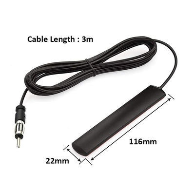 DIN Plug Adhesive Patch Otomobil Araç Gizli AM FM Radyo Anten Araç Kamyon Stereo Alıcı Baş Birimi