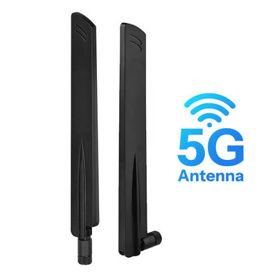 Yüksek kazançlı 12dbi 5g anten sma Eğilebilir 600-6000Mhz istikrarlı sinyaller iletir Kablosuz Mobil Yönlendirici için Omni 5G Anten