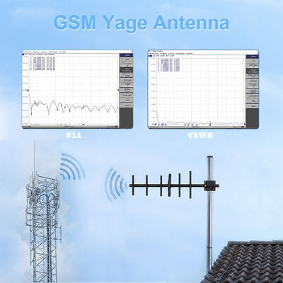 GSM Yagi Anteni 9dBi Yüksek Kazançlı Açık 3G 4G Yagi Anten Hücresel Sinyal Güçlendirme için Dikey/Yatay Polarizasyon
