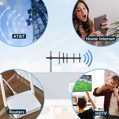 GSM Yagi Anteni 9dBi Yüksek Kazançlı Açık 3G 4G Yagi Anten Hücresel Sinyal Güçlendirme için Dikey/Yatay Polarizasyon