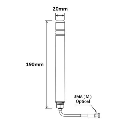 Yeni Tasarım Dışarıdaki IP68 Su geçirmez vida montaj kabin Anten Yüksek Kazanç 5G 4G LTE GSM 3G Tam Band Omni Cellular Anten Kauçuk