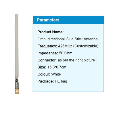 426MHz Omni-directional Glue Stick Anten Düzenlenebilir 50 Ohm Rod Aerial for Smart Home Security Alarm IoT Equipment